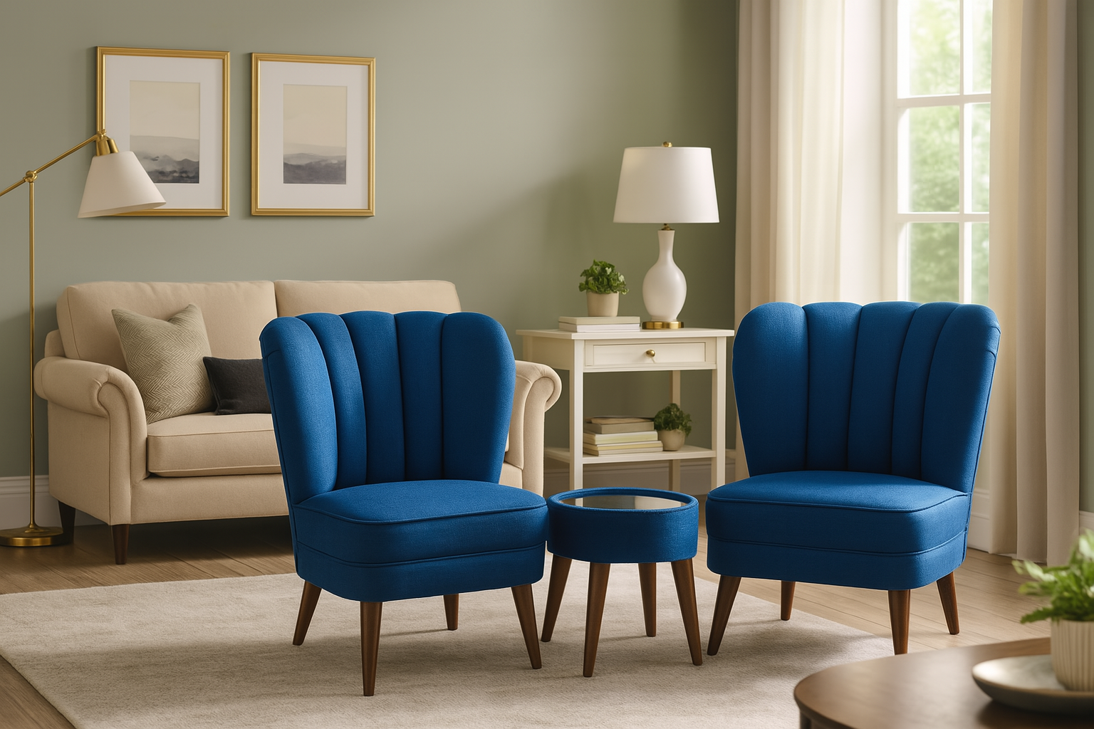 Azure Bedroom Chair