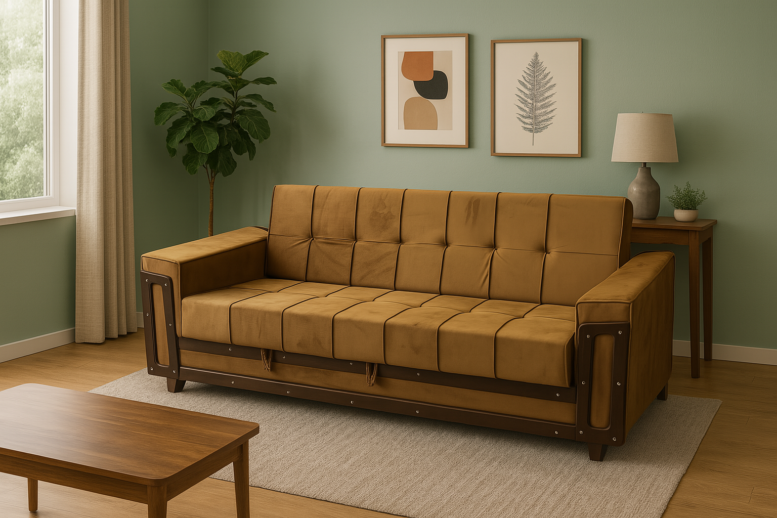Velvety Luxe Sofa Cum Bed