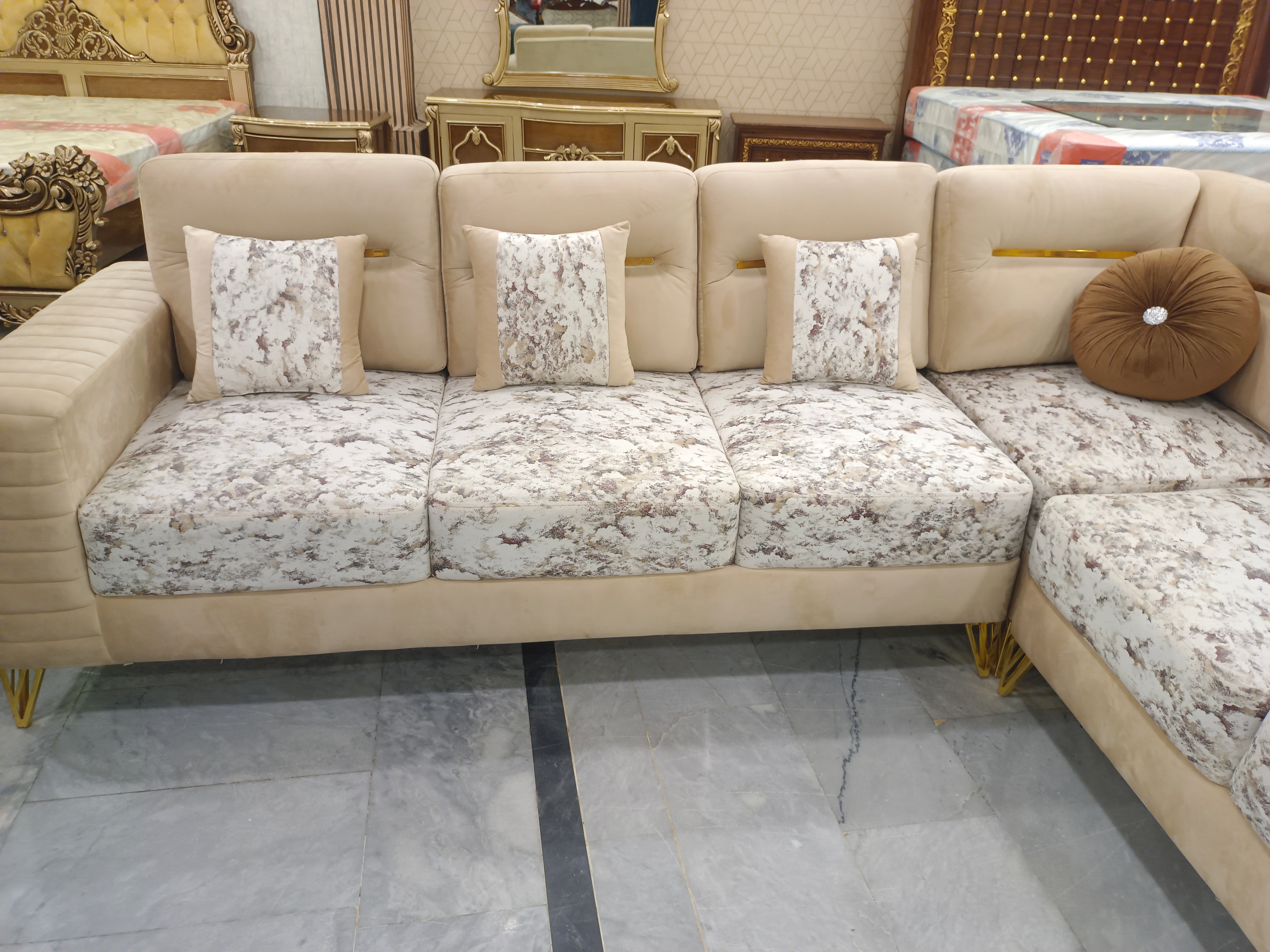 Floral Bliss Corner Sofa