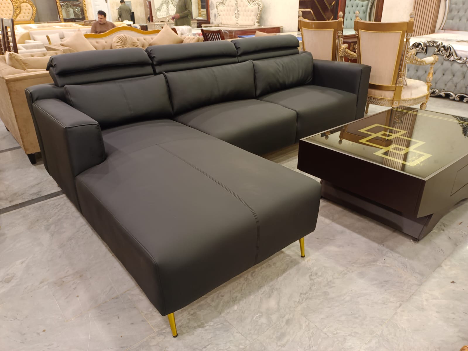 Luxe Leather Corner Sofa