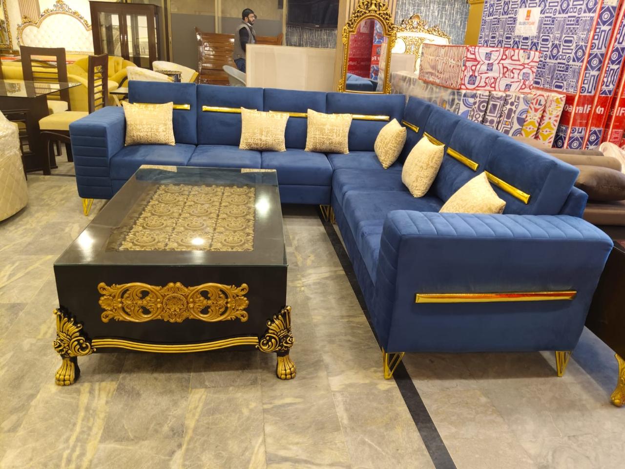 Velvet Haven Corner Sofa